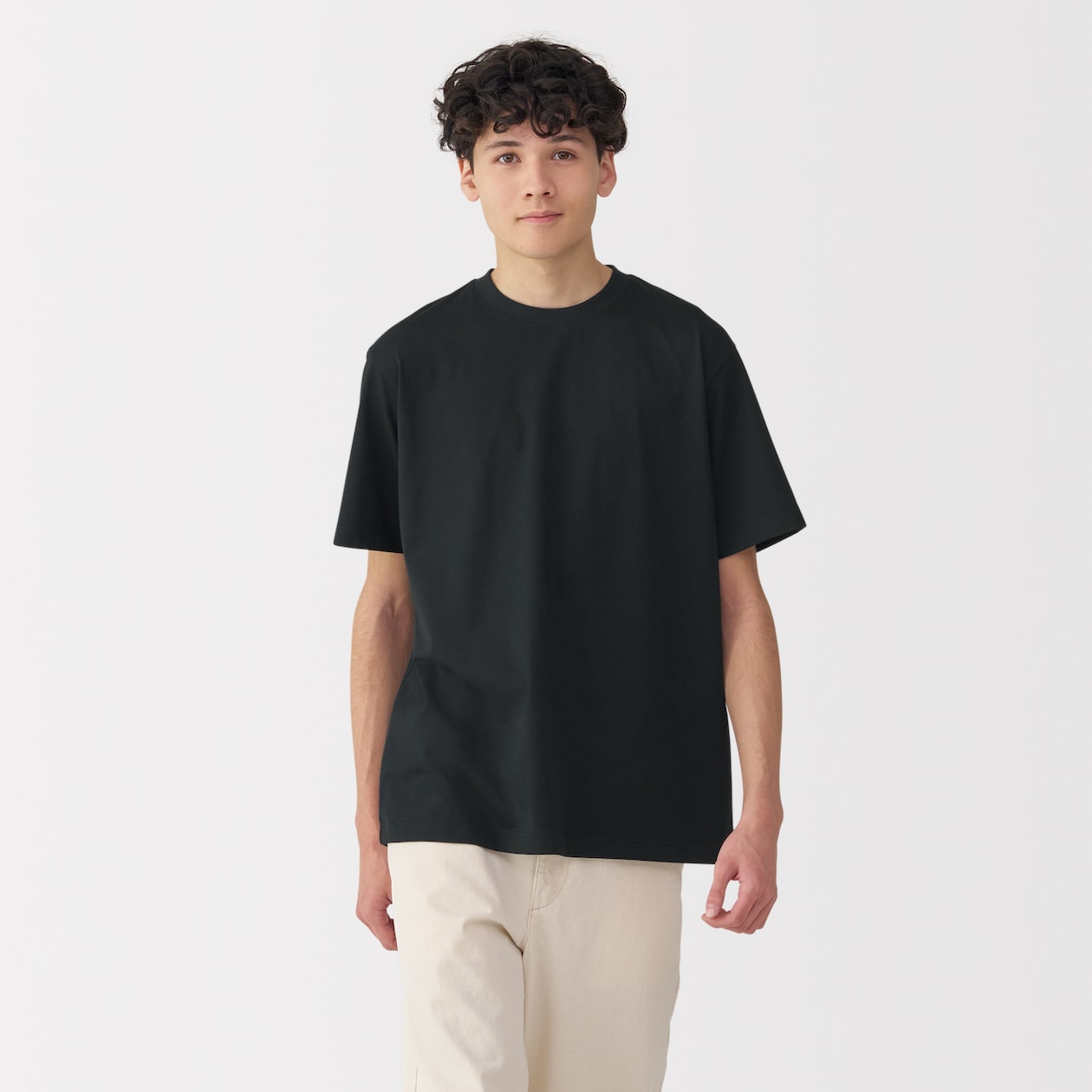 紳士　天竺編みクルーネック半袖Ｔシャツ