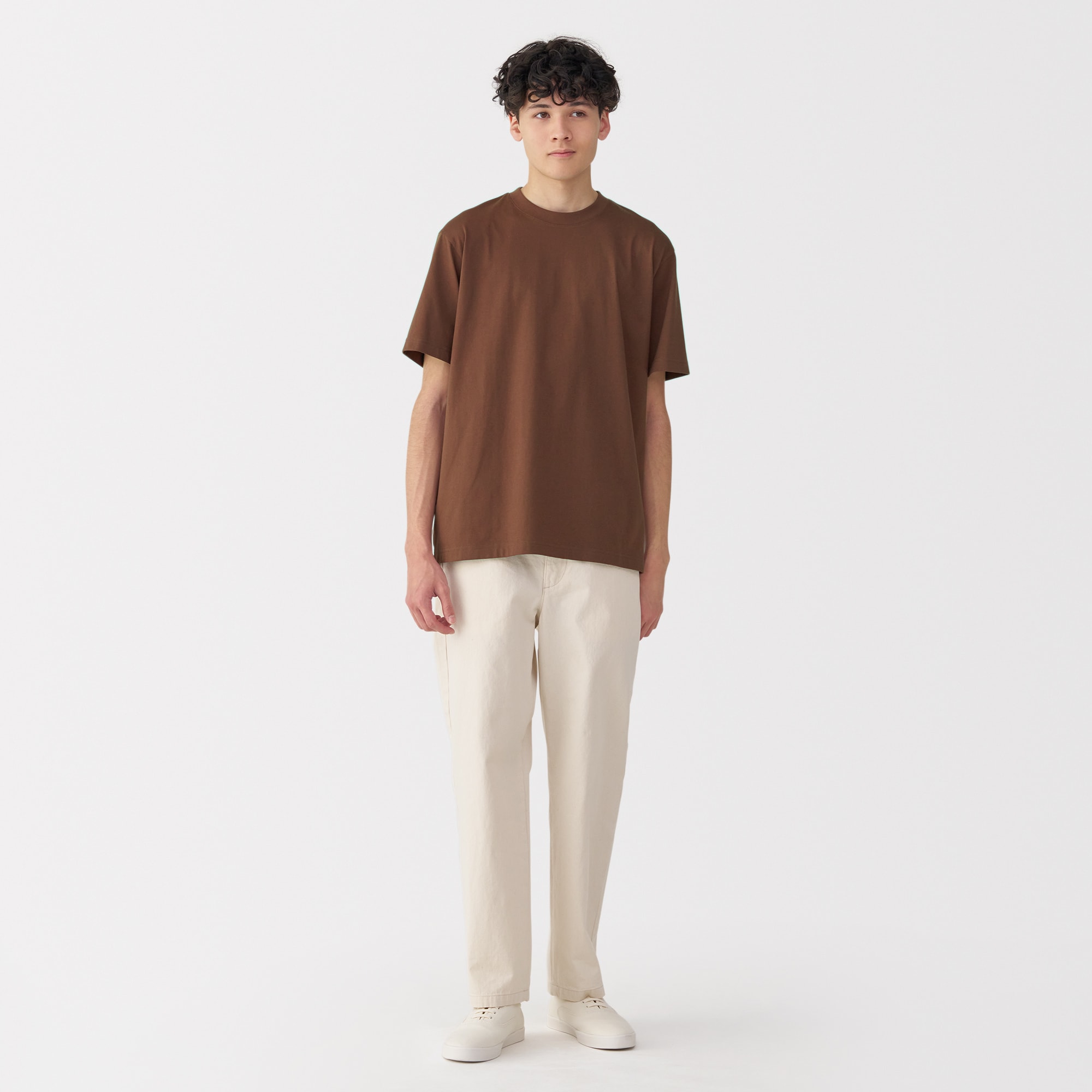 紳士　天竺編みクルーネック半袖Ｔシャツ