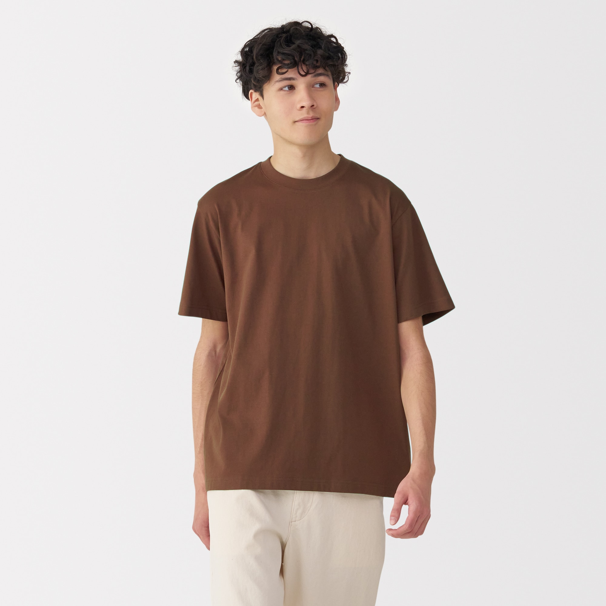 紳士　天竺編みクルーネック半袖Ｔシャツ
