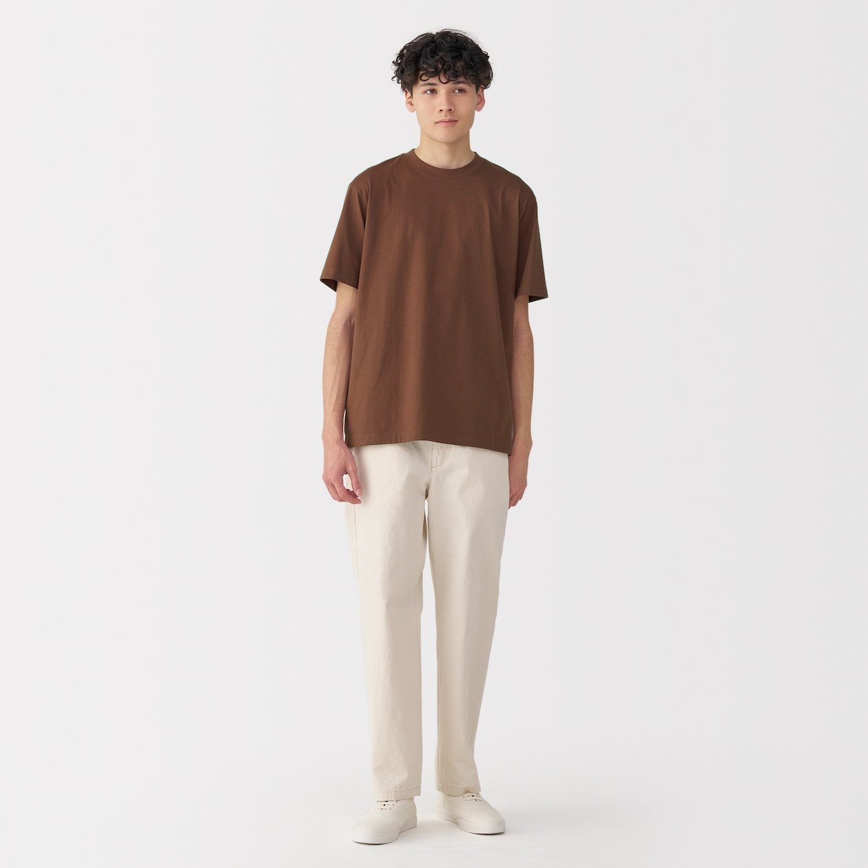 紳士　天竺編みクルーネック半袖Ｔシャツ