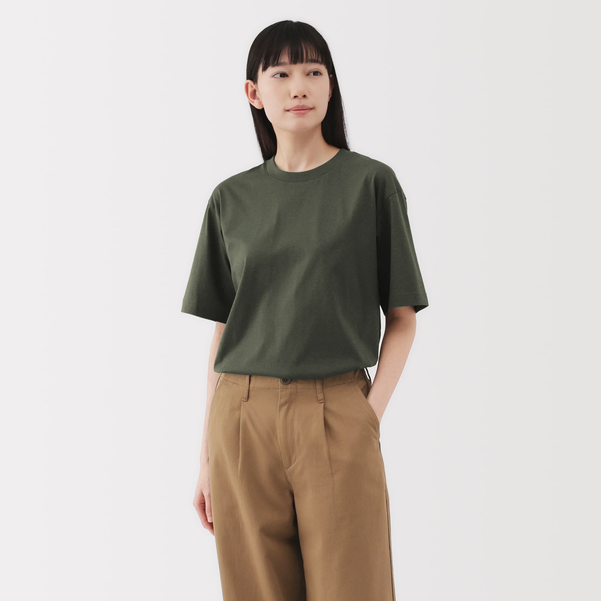 紳士　天竺編みクルーネック半袖Ｔシャツ