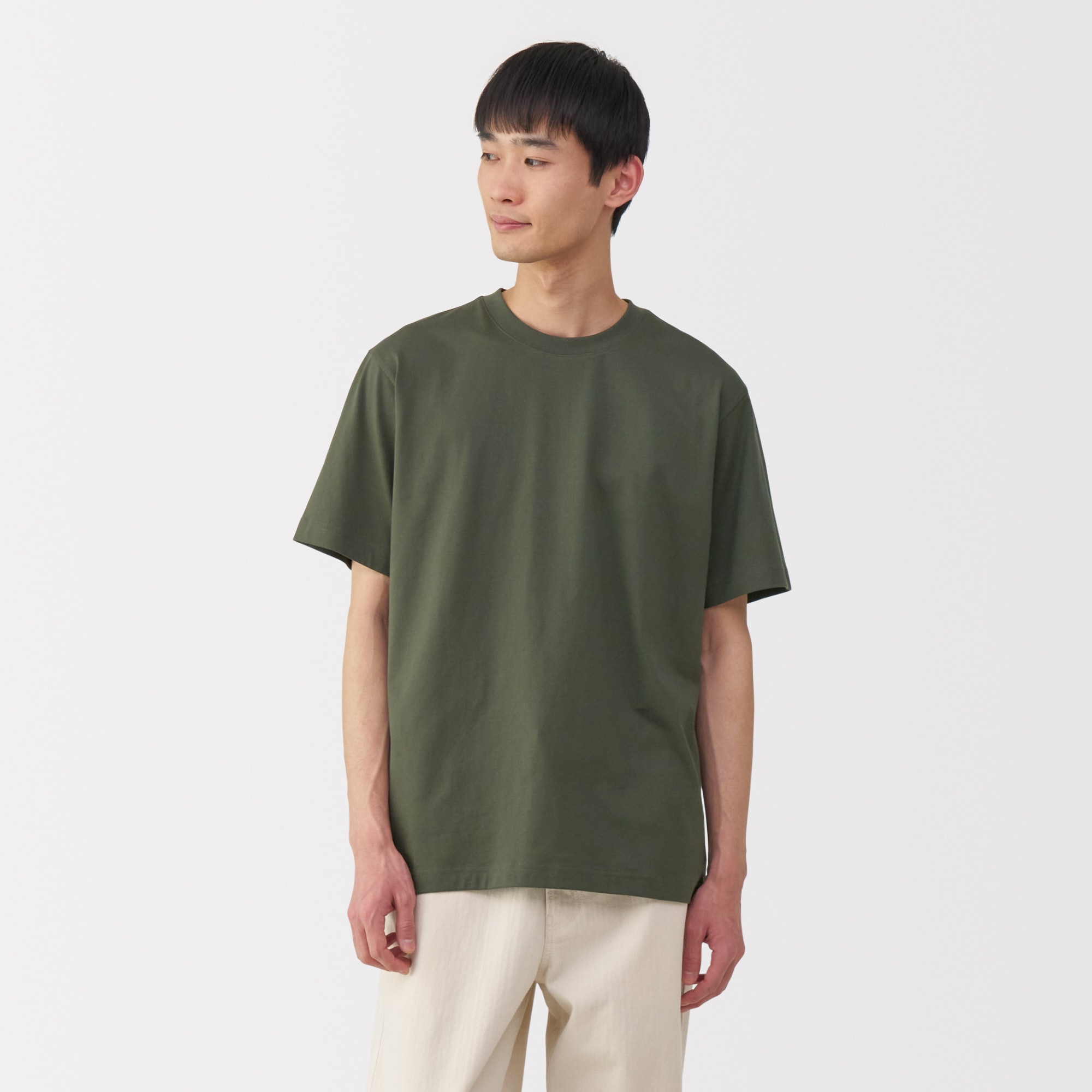 紳士　天竺編みクルーネック半袖Ｔシャツ