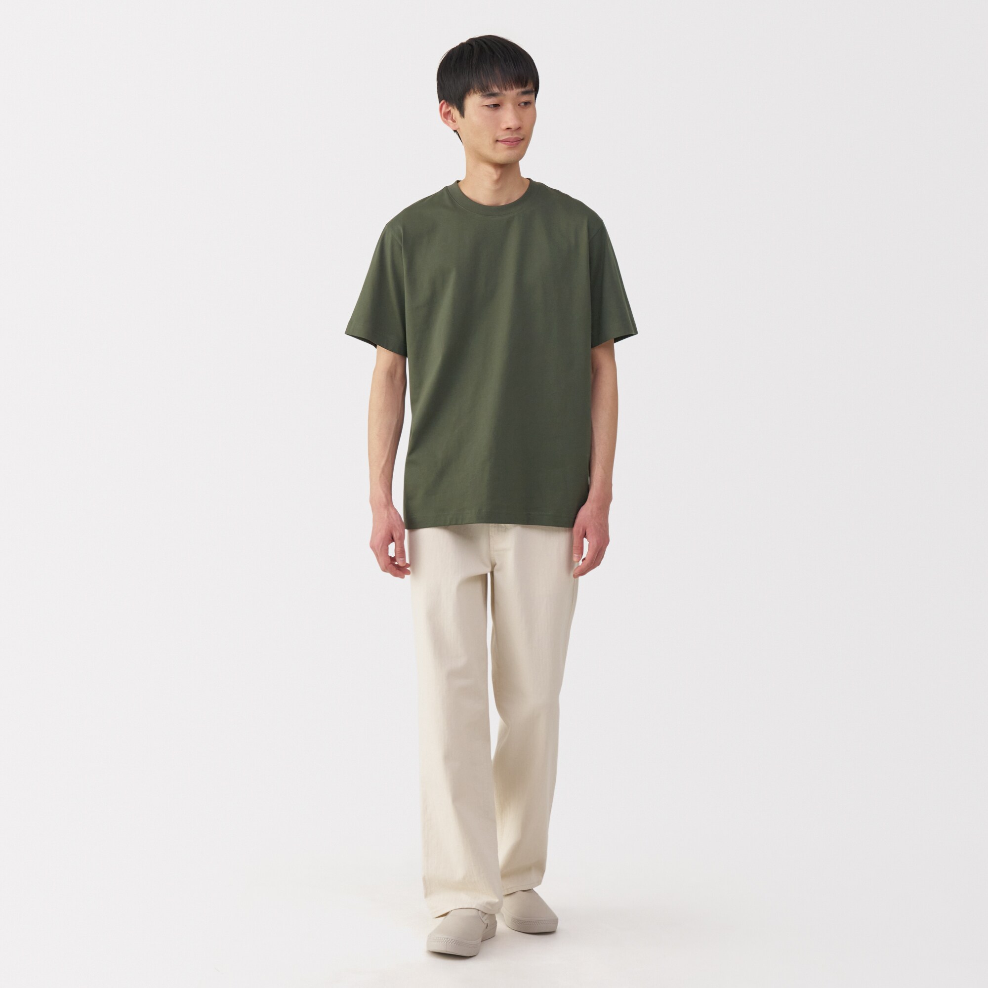紳士　天竺編みクルーネック半袖Ｔシャツ