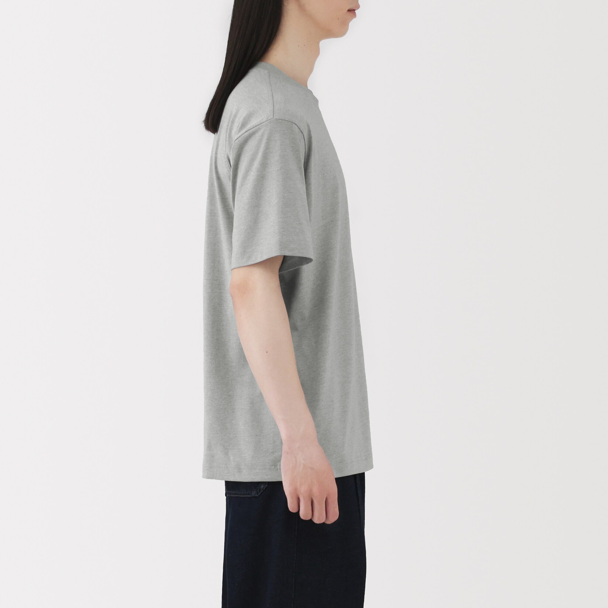 紳士　天竺編みクルーネック半袖Ｔシャツ