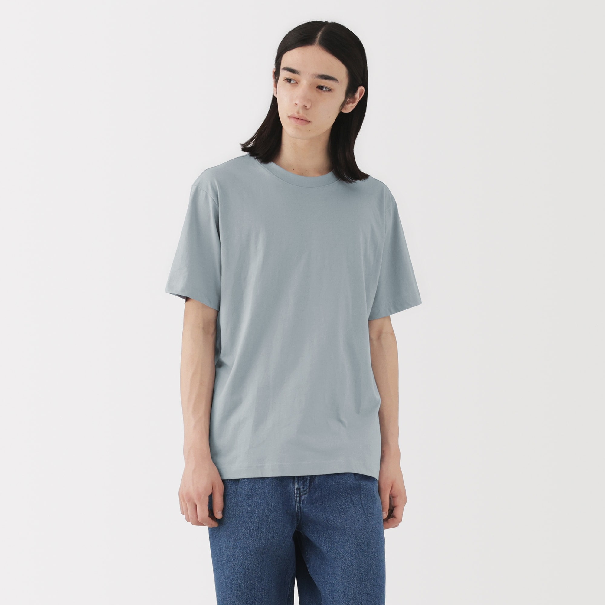 紳士　天竺編みクルーネック半袖Ｔシャツ