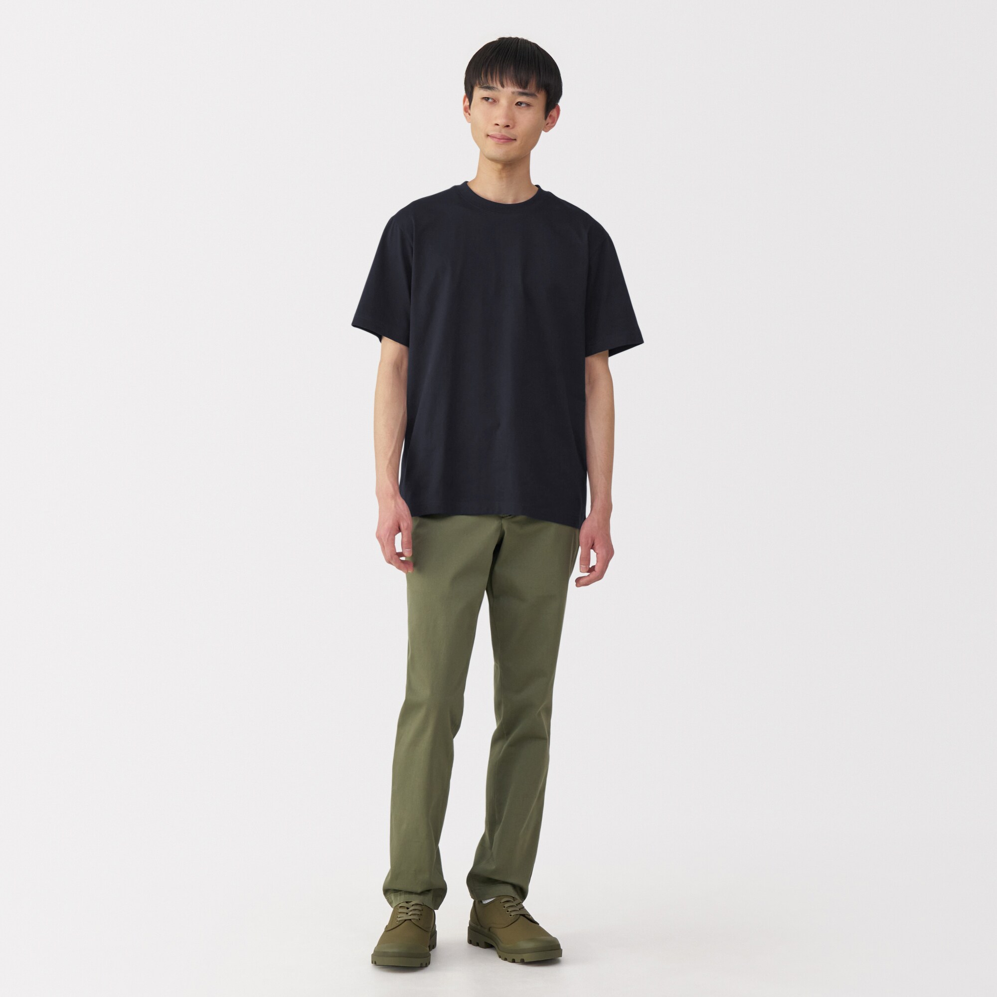 紳士　天竺編みクルーネック半袖Ｔシャツ