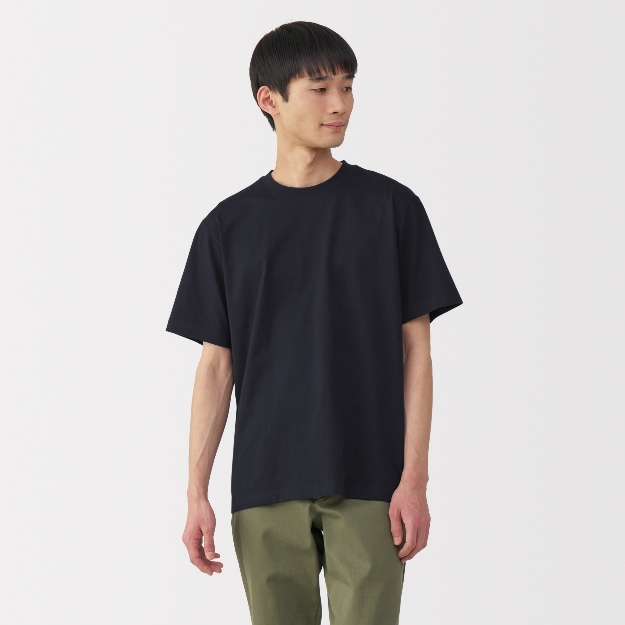 紳士 天竺編みクルーネック半袖Tシャツ | 無印良品