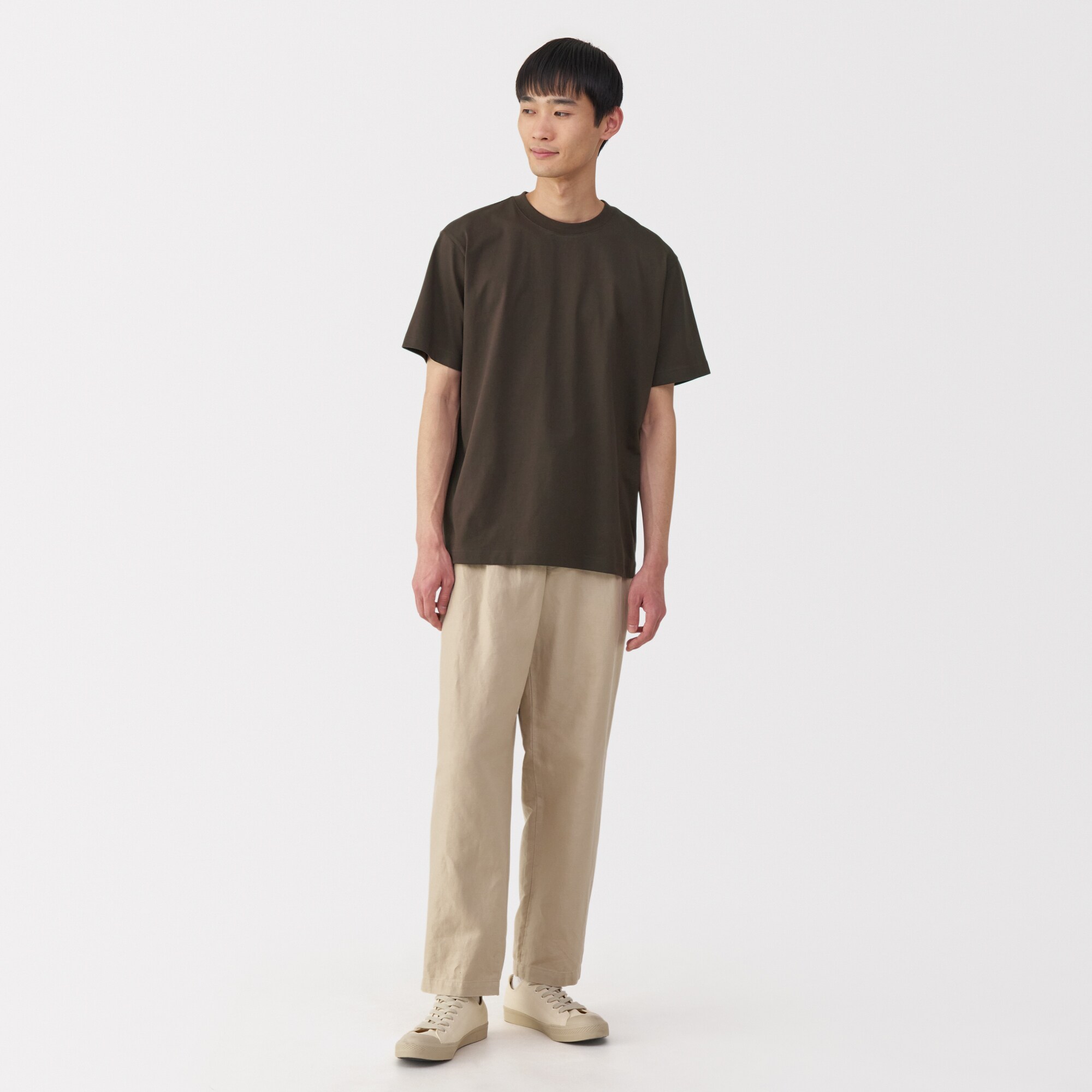 紳士　天竺編みクルーネック半袖Ｔシャツ