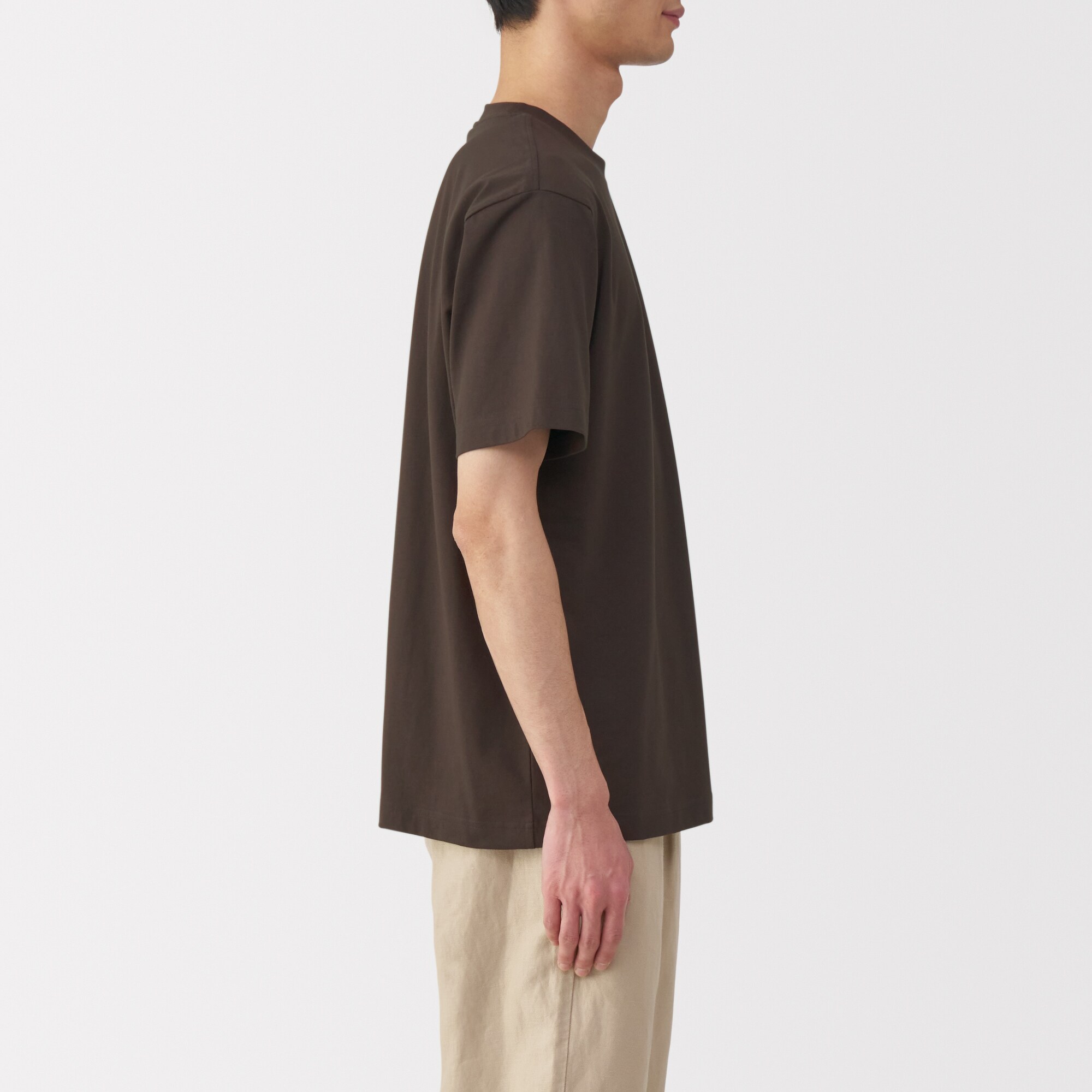紳士　天竺編みクルーネック半袖Ｔシャツ