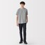 紳士　天竺編みクルーネック半袖Ｔシャツ（ボーダー）