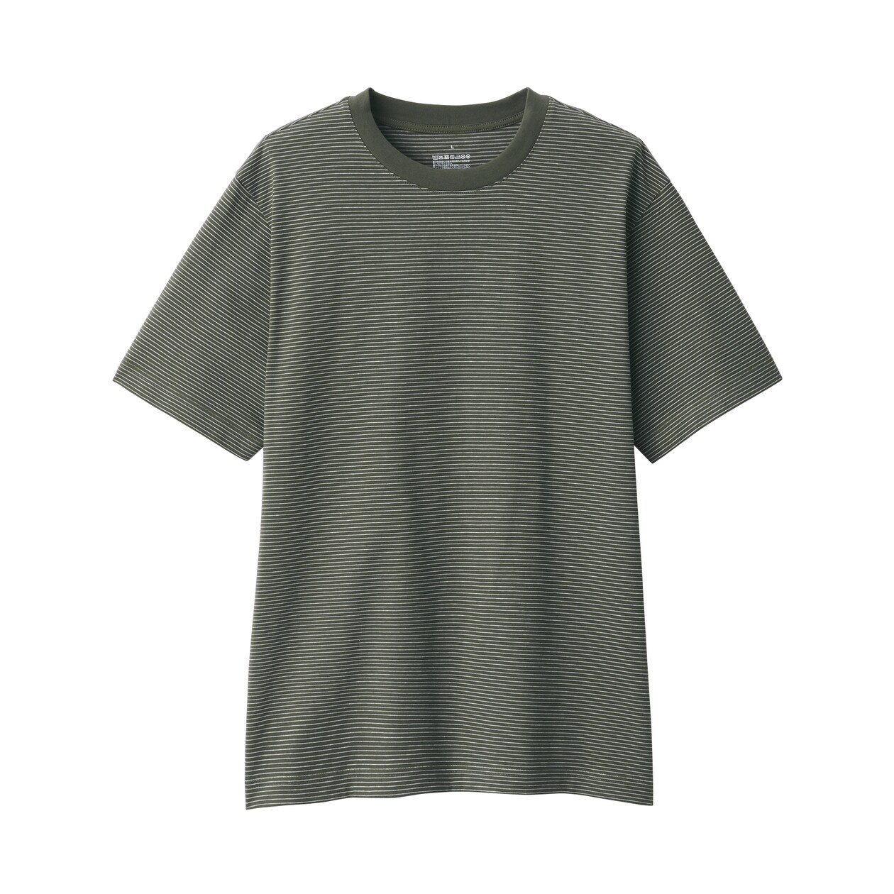 紳士　天竺編みクルーネック半袖Ｔシャツ（ボーダー）