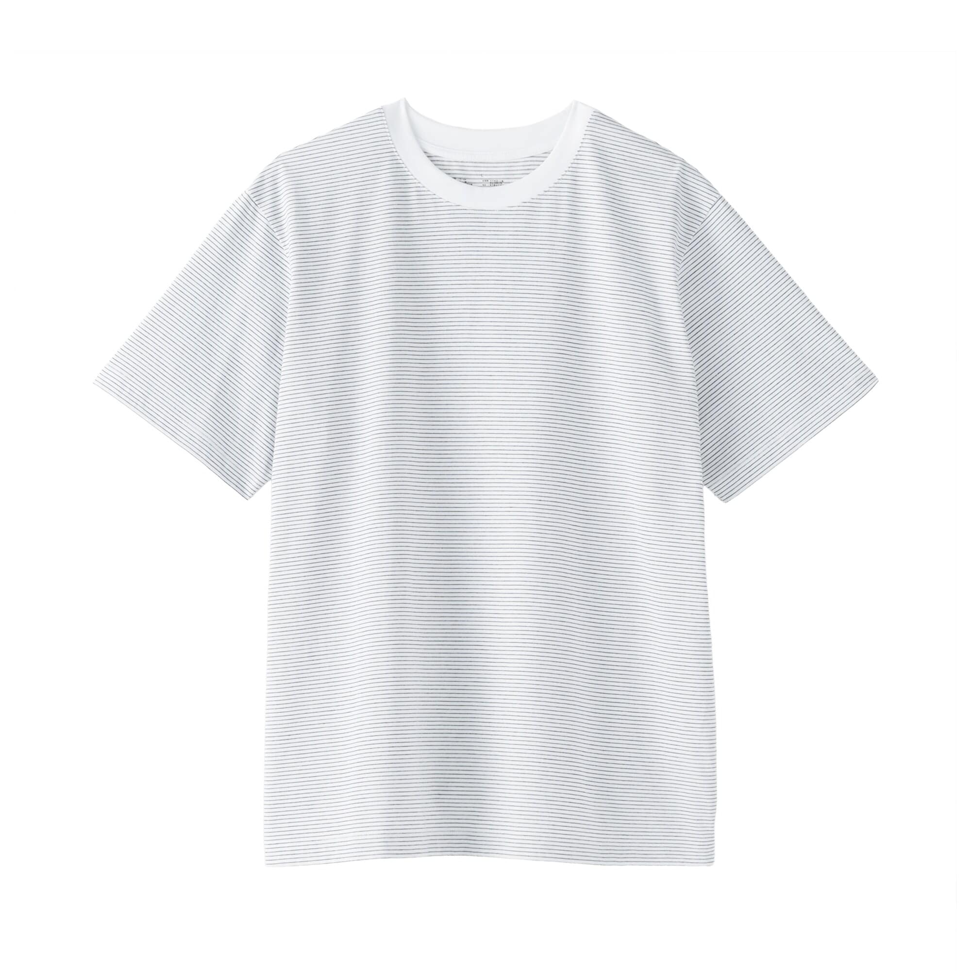紳士 天竺編みクルーネック半袖Tシャツ（ボーダー） | 無印良品