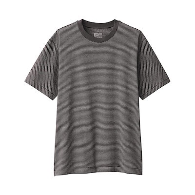 紳士　天竺編みクルーネック半袖Ｔシャツ（ボーダー）