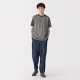 紳士　天竺編みクルーネック半袖Ｔシャツ（ボーダー）