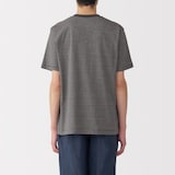 紳士　天竺編みクルーネック半袖Ｔシャツ（ボーダー）