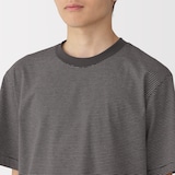 紳士　天竺編みクルーネック半袖Ｔシャツ（ボーダー）