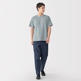 紳士　天竺編みクルーネック半袖Ｔシャツ（ボーダー）