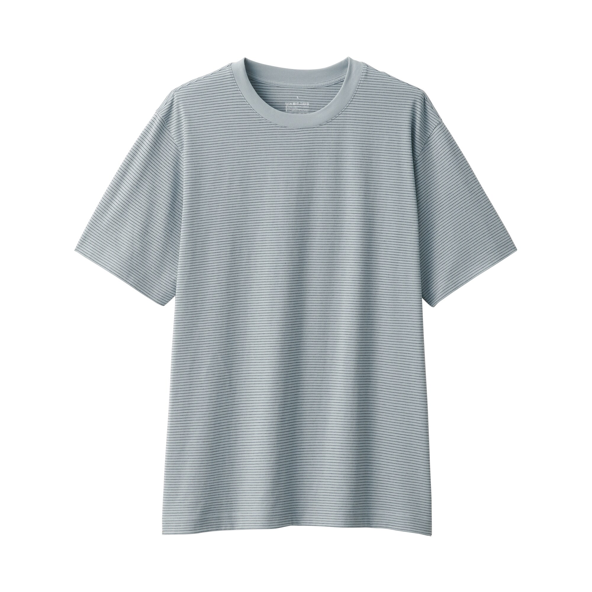 紳士　天竺編みクルーネック半袖Ｔシャツ（ボーダー）