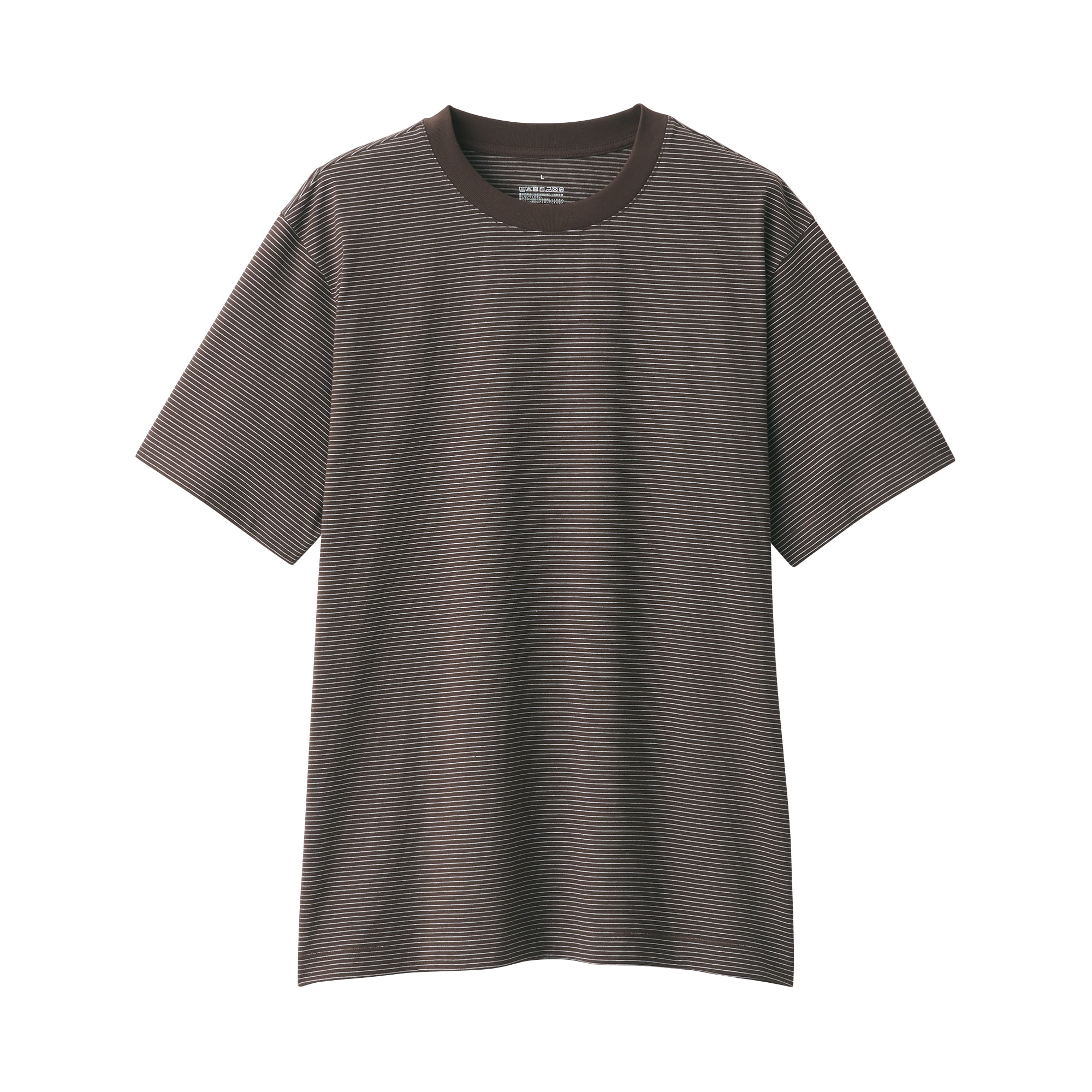 紳士　天竺編みクルーネック半袖Ｔシャツ（ボーダー）