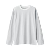 紳士　天竺編みクルーネック長袖Ｔシャツ（ボーダー）