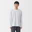 紳士　天竺編みクルーネック長袖Ｔシャツ（ボーダー）