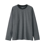 紳士　天竺編みクルーネック長袖Ｔシャツ（ボーダー）