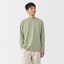 紳士　天竺編みクルーネック長袖Ｔシャツ（ボーダー）
