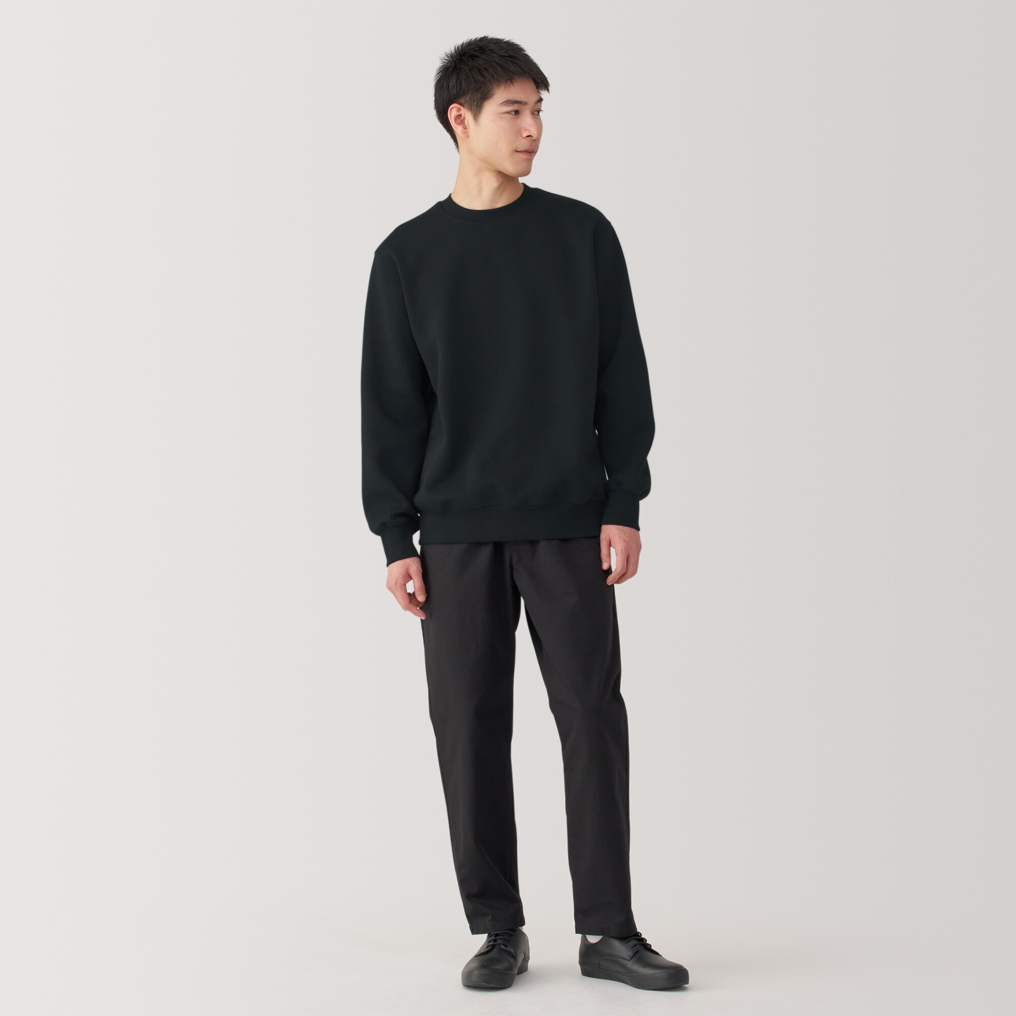 ブラック スウェットシャツ Lサイズ 紳士 スウェットシャツ | 無印良品