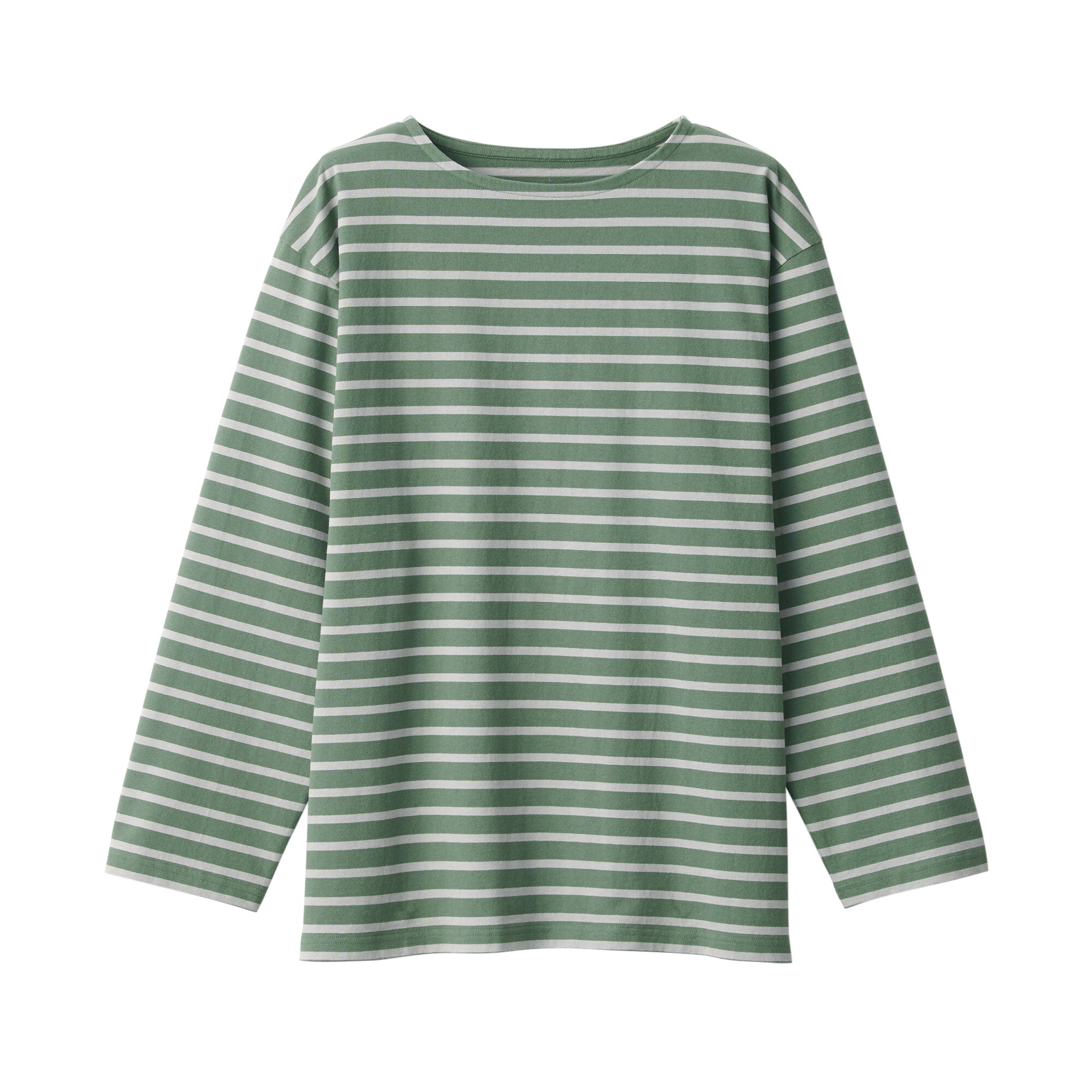 紳士　洗いざらし太番手ボートネック九分袖Ｔシャツ