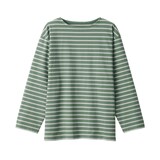紳士　洗いざらし太番手ボートネック九分袖Ｔシャツ