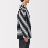 紳士　洗いざらし太番手ボートネック九分袖Ｔシャツ