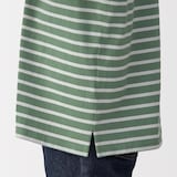 紳士　洗いざらし太番手ボートネック九分袖Ｔシャツ