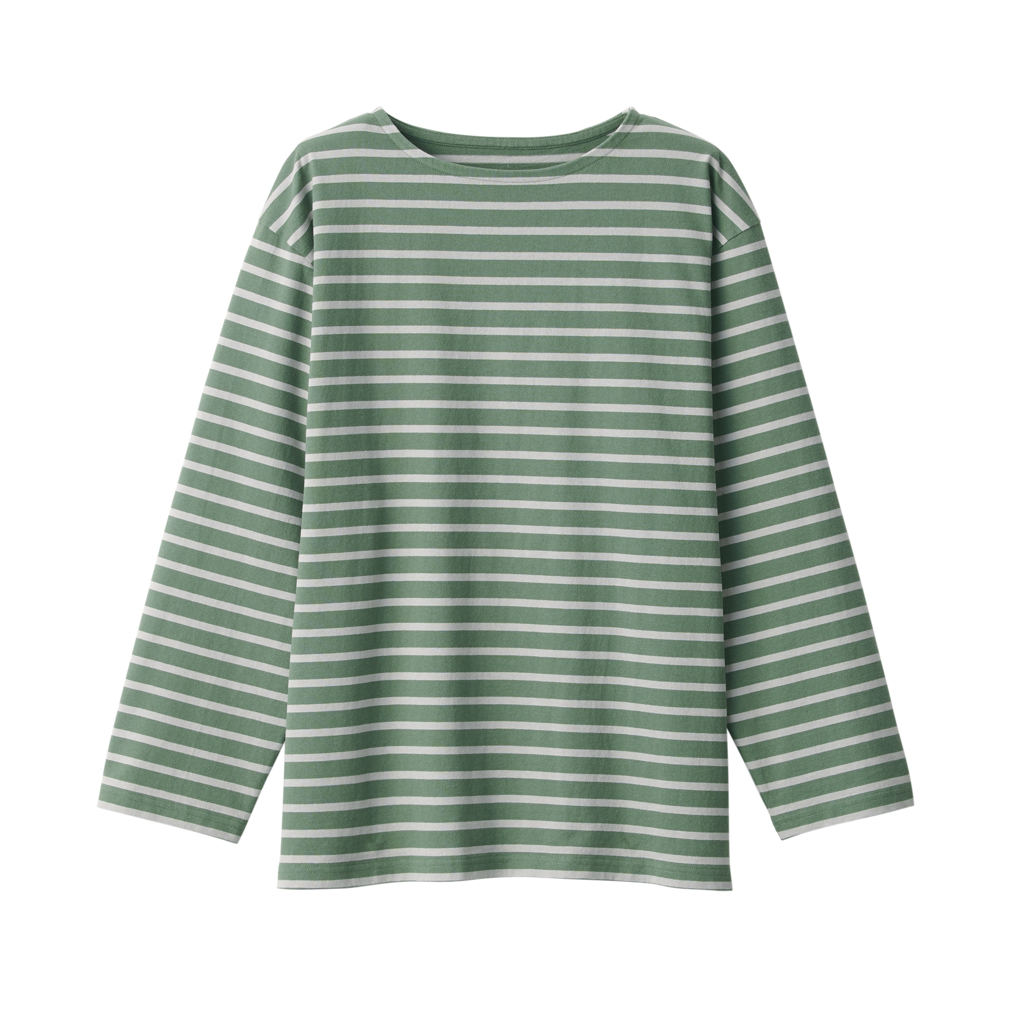 紳士　洗いざらし太番手ボートネック九分袖Ｔシャツ