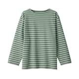 紳士　洗いざらし太番手ボートネック九分袖Ｔシャツ