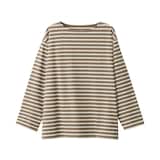 紳士　洗いざらし太番手ボートネック九分袖Ｔシャツ