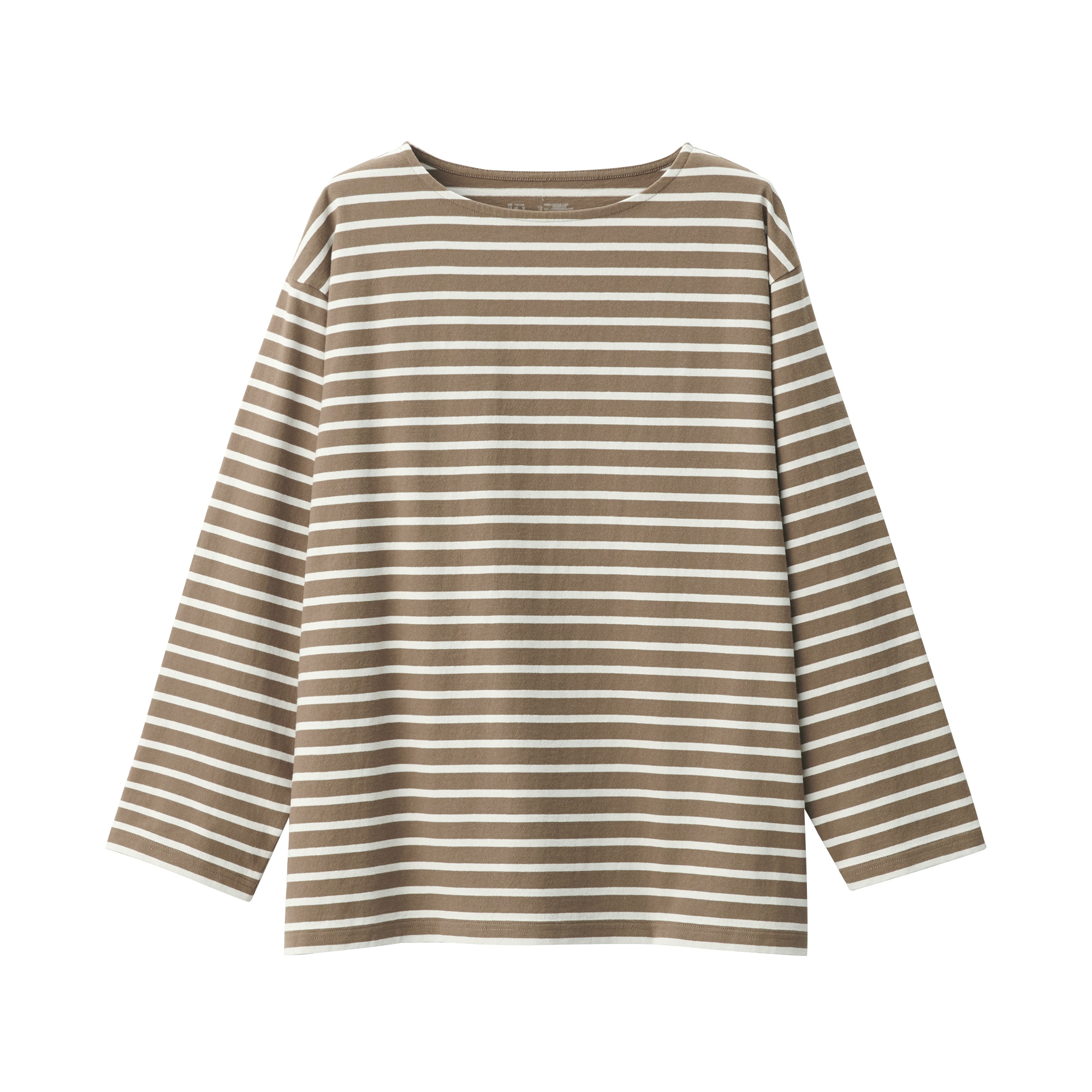 紳士　洗いざらし太番手ボートネック九分袖Ｔシャツ