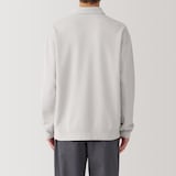 紳士　二重編み衿付きプルオーバー