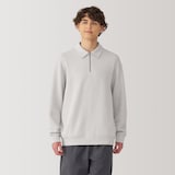 紳士　二重編み衿付きプルオーバー