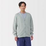 紳士　二重編みＶネックカーディガン