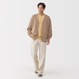 紳士　二重編みＶネックカーディガン