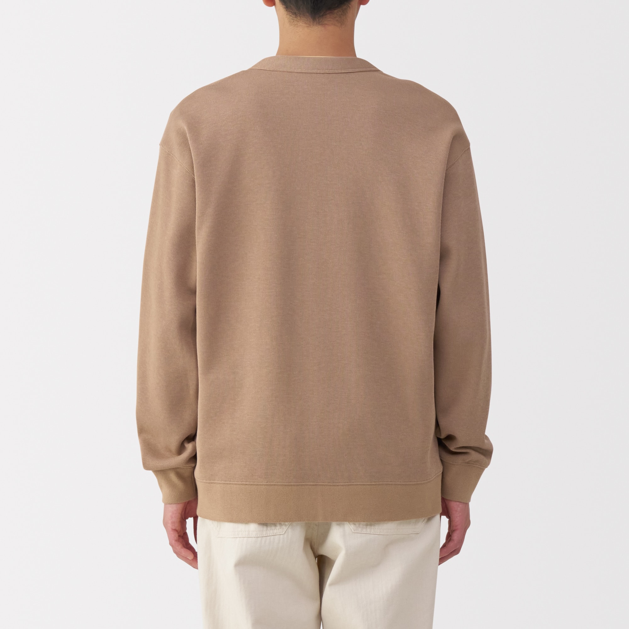 紳士　二重編みＶネックカーディガン