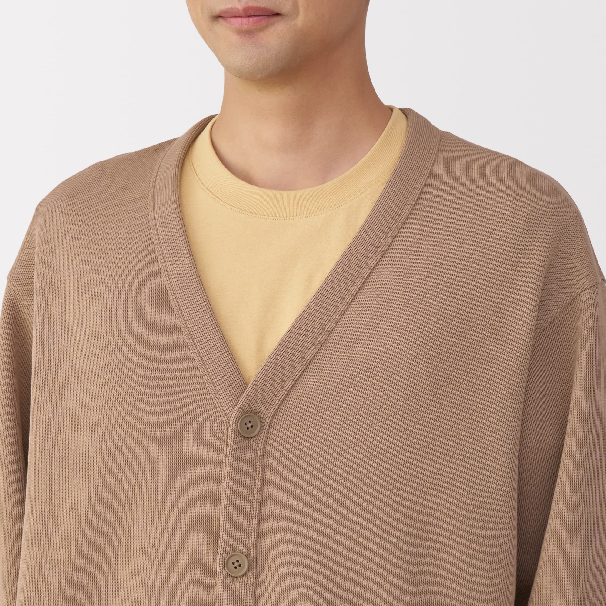 紳士 二重編みVネックカーディガン | 無印良品