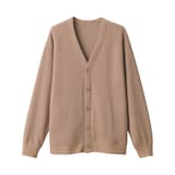 紳士　二重編みＶネックカーディガン