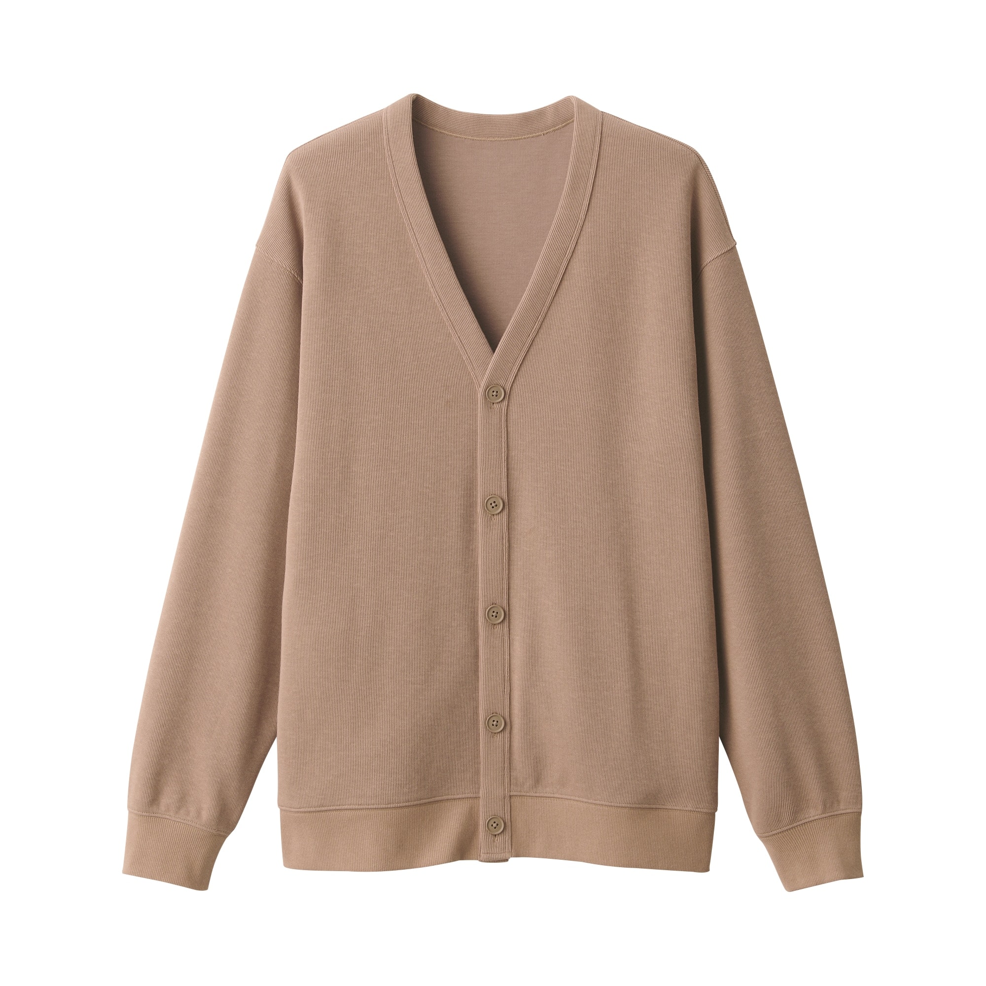 紳士　二重編みＶネックカーディガン