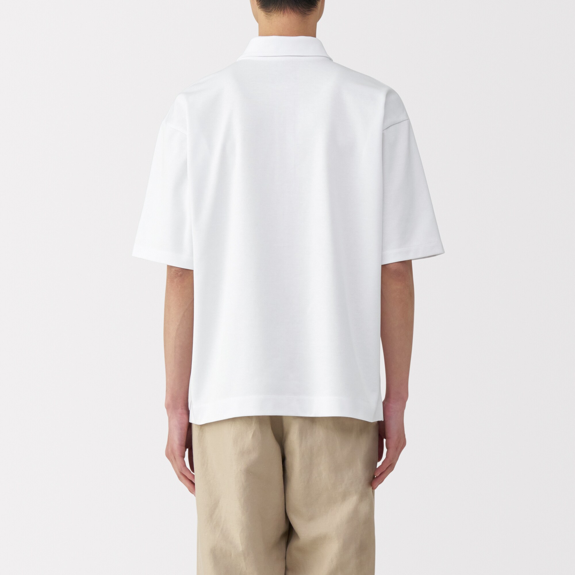 紳士　涼感ＵＶカットワイド五分袖ポロシャツ