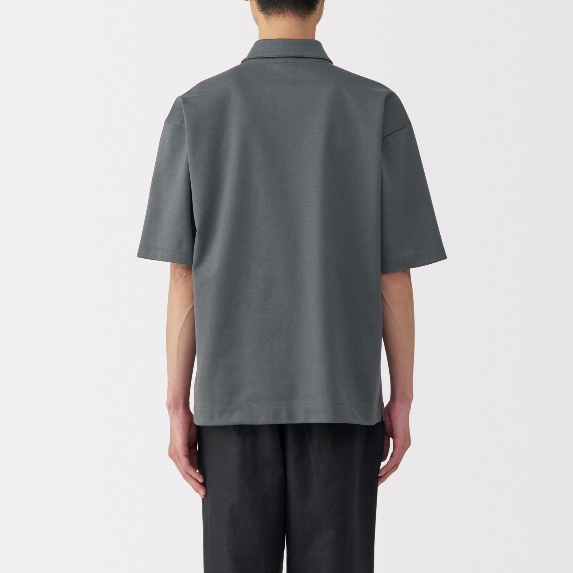 紳士　涼感ＵＶカットワイド五分袖ポロシャツ