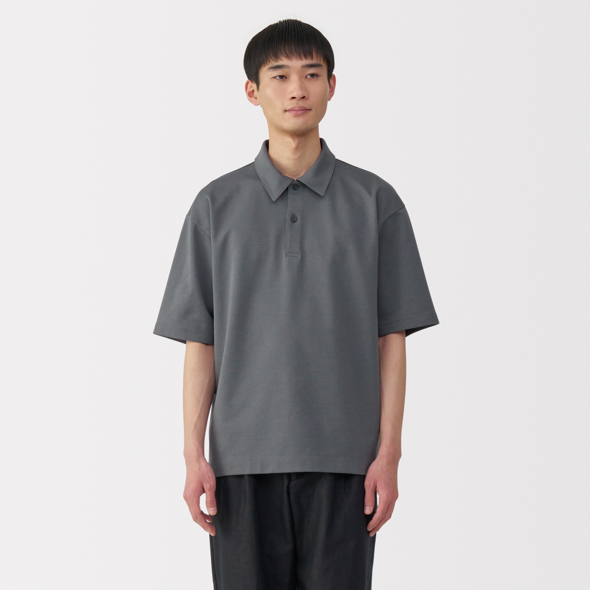 RRL / ポロシャツ/M/コットン/KK-RR-YM-2017 紳士 涼感UVカットワイド五分袖ポロシャツ | 無印良品