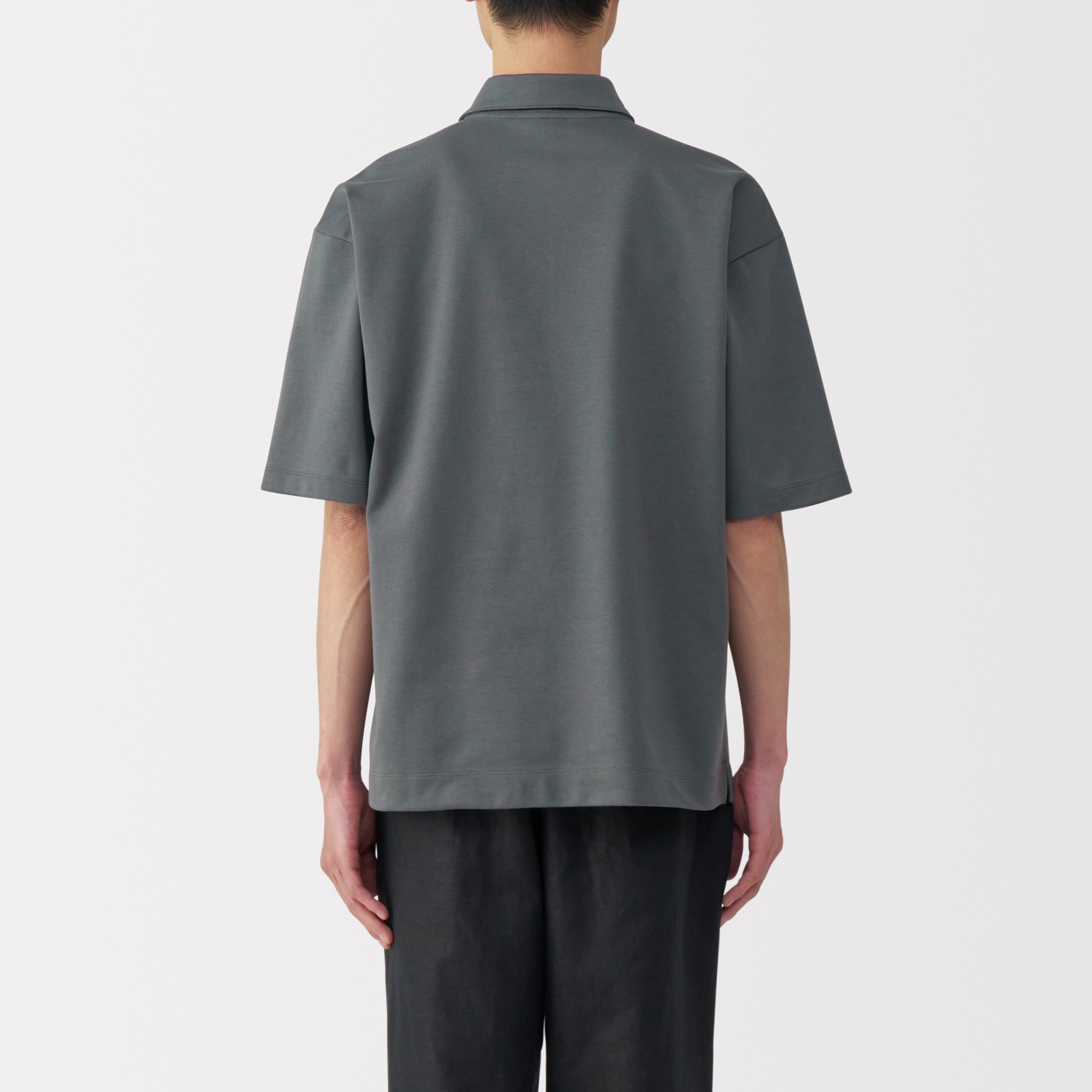 紳士　涼感ＵＶカットワイド五分袖ポロシャツ