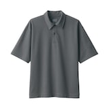 紳士　涼感ＵＶカットワイド五分袖ポロシャツ
