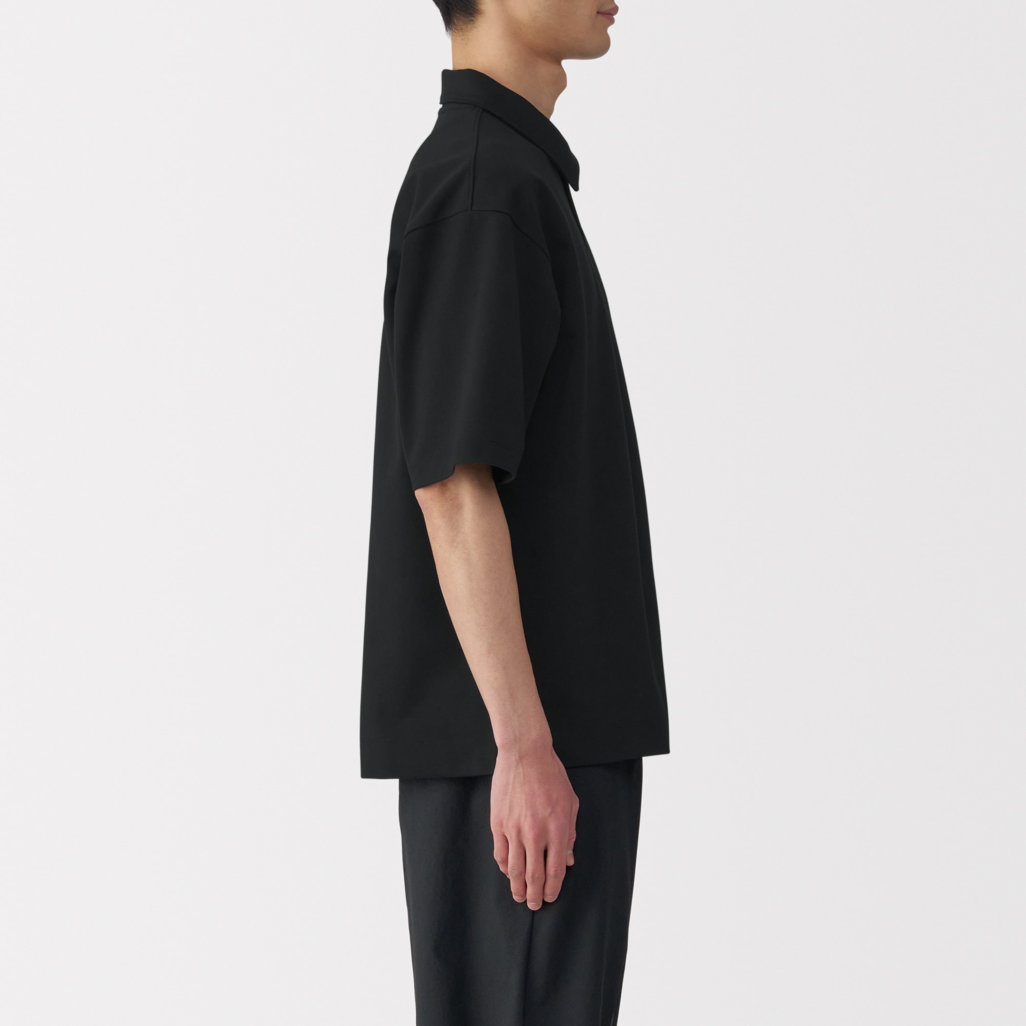 紳士　涼感ＵＶカットワイド五分袖ポロシャツ